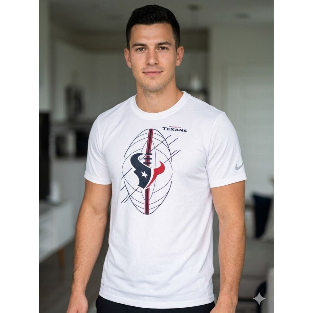 NWT Nike Houston Texans Dri-FIT T-Shirt Men's Large White NFL Football Tee